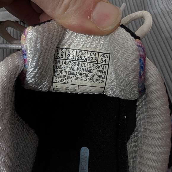 Skechers D’Lites Black Chunky Sneakers Rainbow Y2K Dad Shoes - Picture 9 of 10